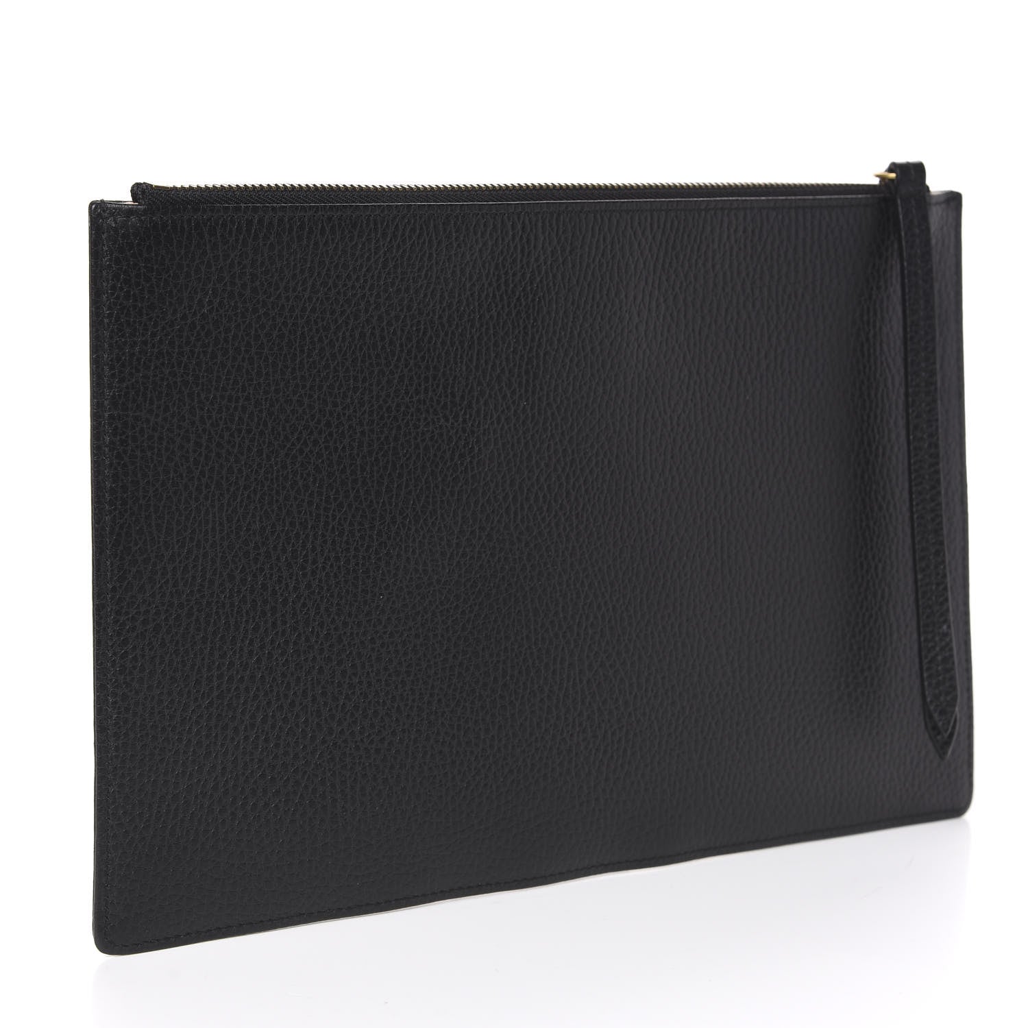 Gucci Pebbled Calfskin Butterfly Zip Pouch Black 2 of 9
