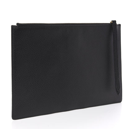 Gucci Pebbled Calfskin Butterfly Zip Pouch Black 2 of 9
