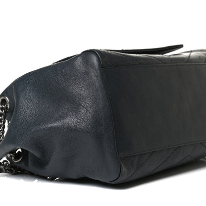 Saint Laurent Vintage Lambskin Chevron Monogram Medium Nolita Dark Smog 8 of 13