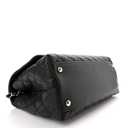Chanel Caviar Quilted Small Coco Handle Flap Black 3 of 9