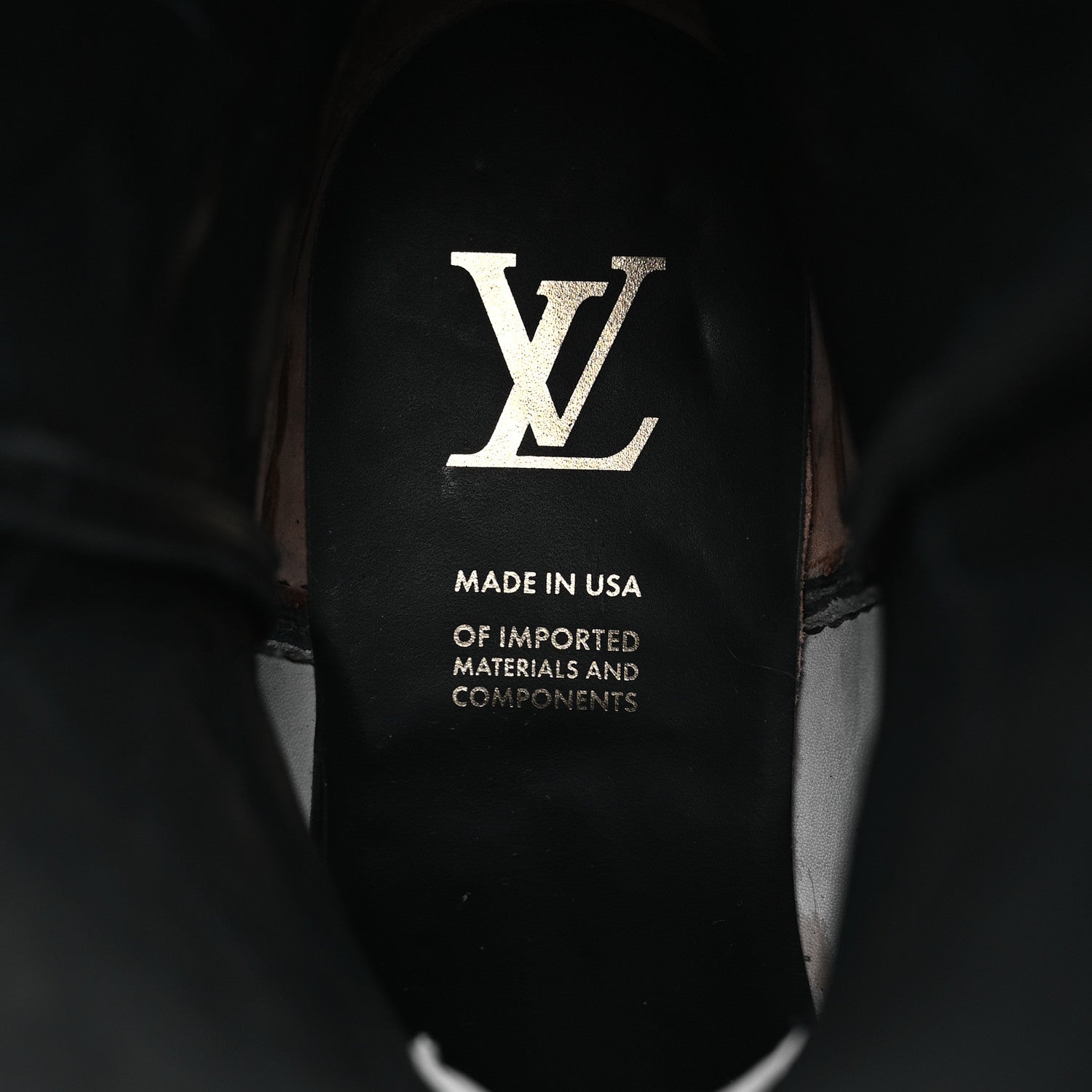 Louis Vuitton Calfskin LV Texan Mens Rider Boots 7.5 Black Gold 8 of 11