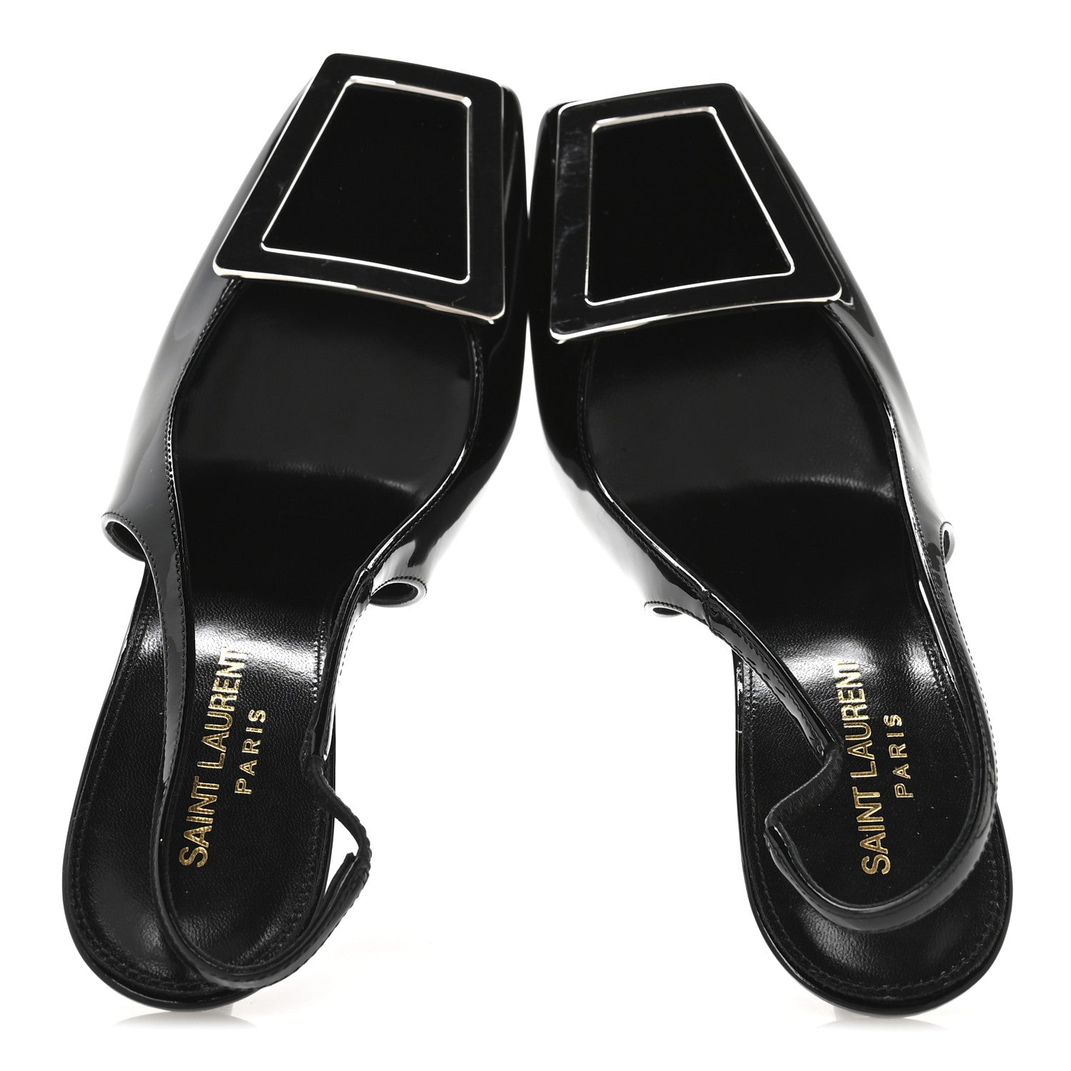 Saint Laurent Patent Maxine 115mm Slingback Pumps 39 Black 2 of 7