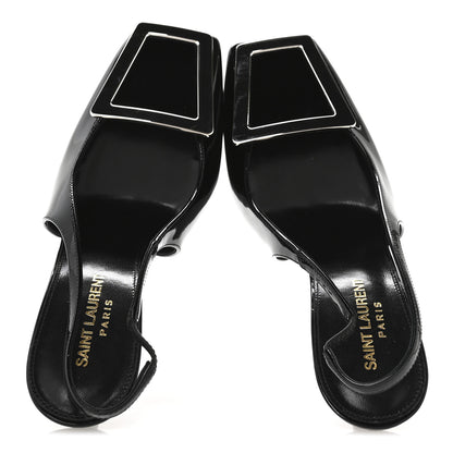 Saint Laurent Patent Maxine 115mm Slingback Pumps 39 Black 2 of 7