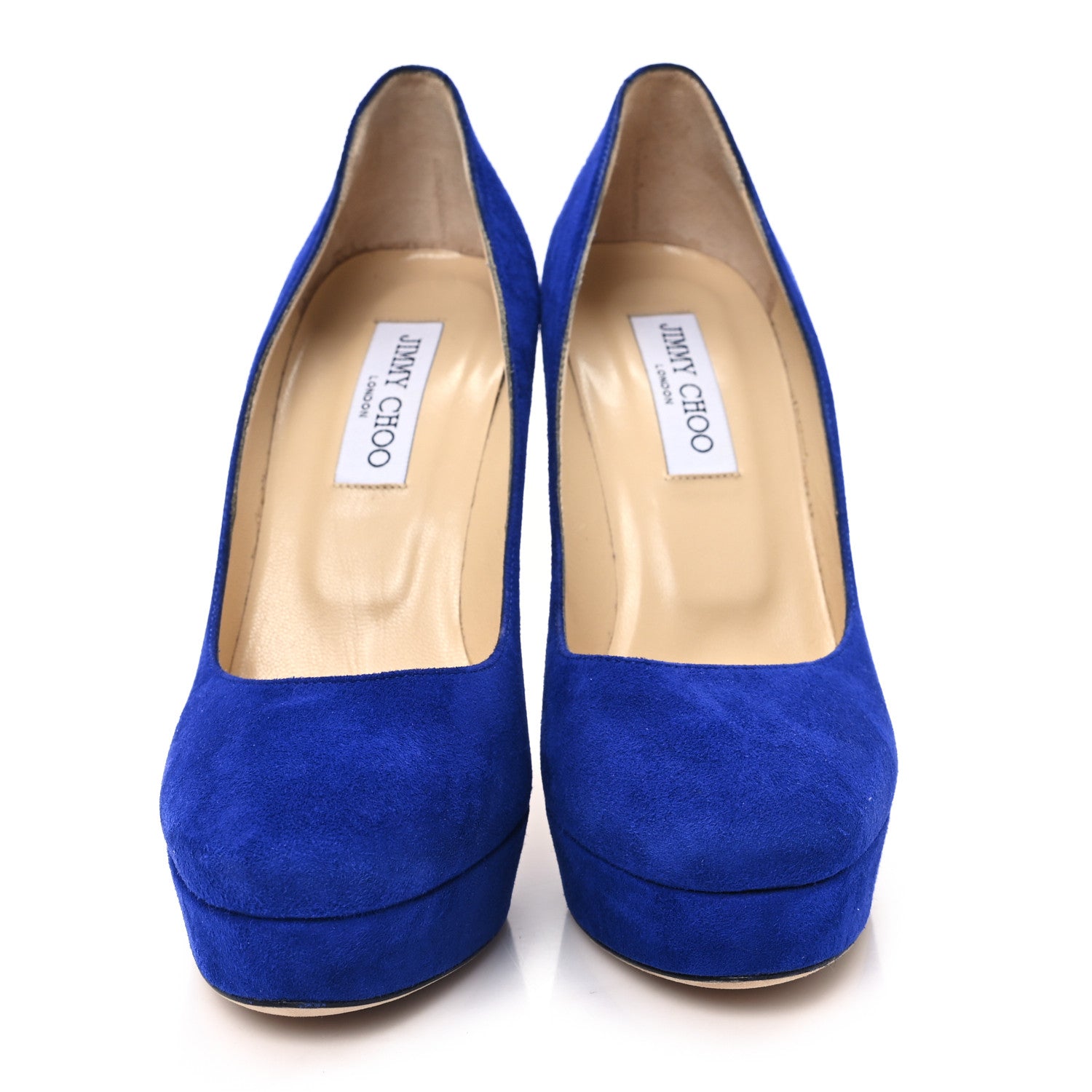Jimmy Choo Suede 120mm Platform Pumps 38 Electric Blue 3 of 8
