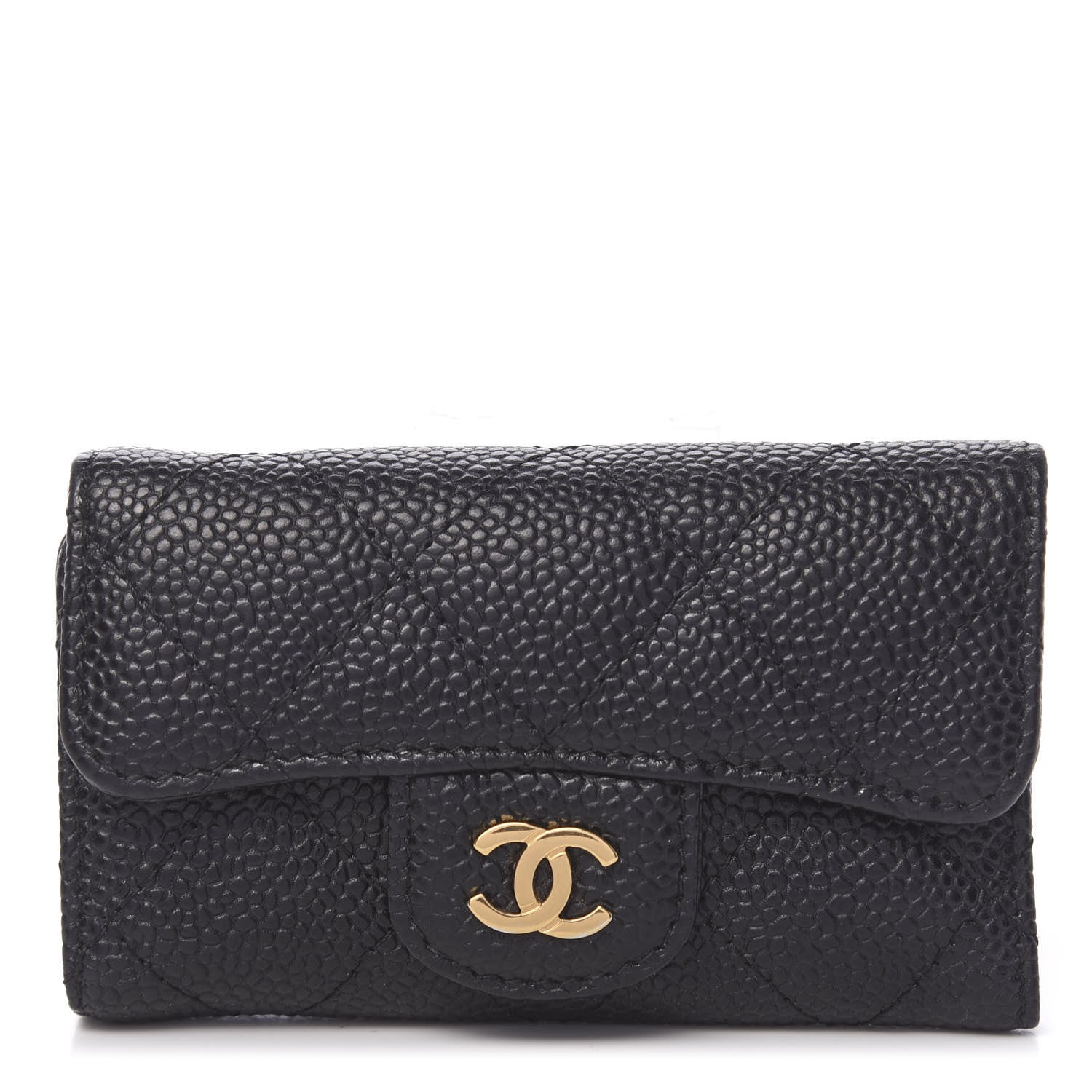 Chanel Caviar Quilted 6 Key Holder Black 1 of 14