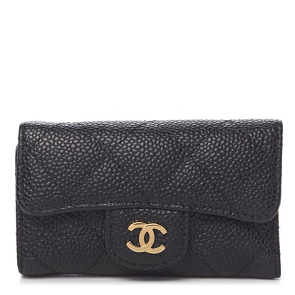 Chanel Caviar Quilted 6 Key Holder Black 1 of 14