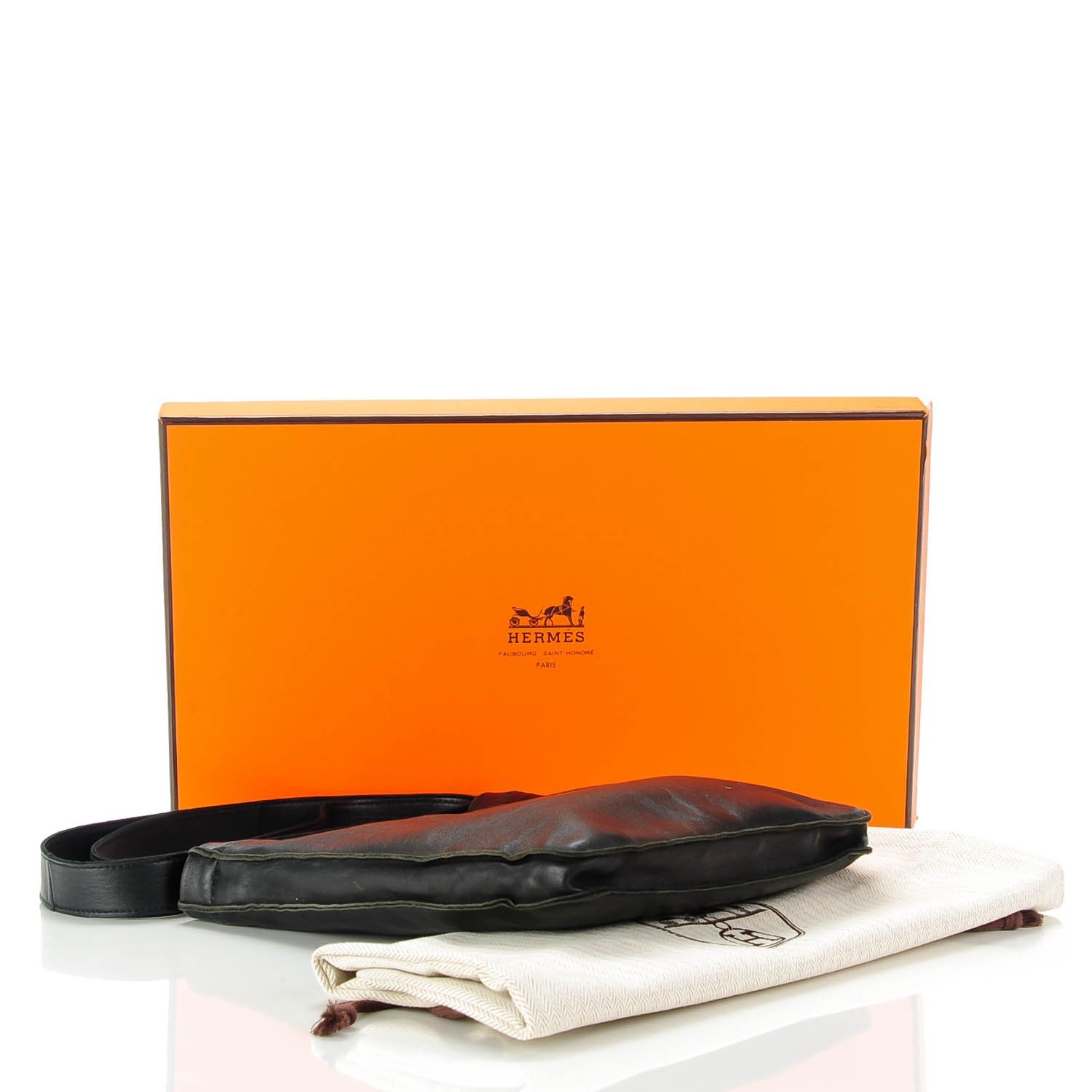 Hermes Lambskin Toudou Perfore Crossbody Bag Black 4 of 7