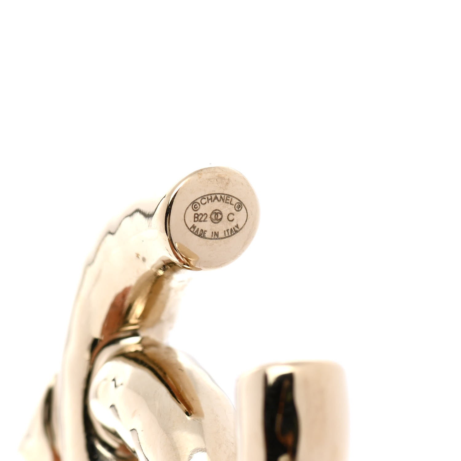 Chanel Metal Large CC Earrings Light Gold 3 of 6