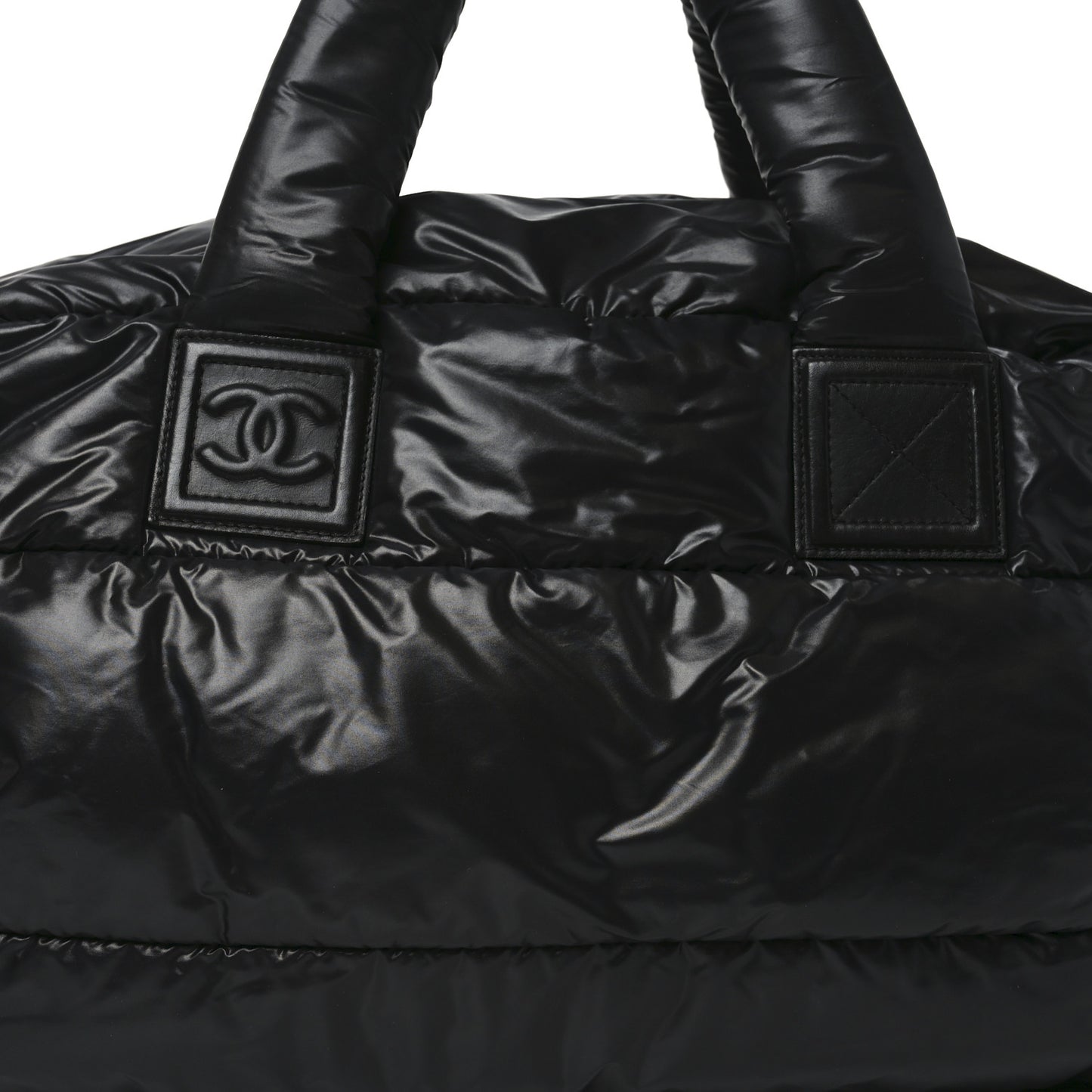Nylon Coco Cocoon Large Reversible Tote Black