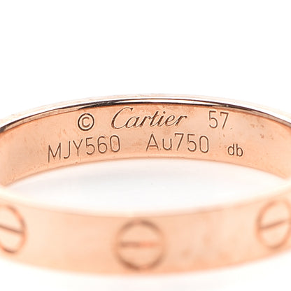 Cartier 18K Pink Gold 3.5mm LOVE Wedding Band Ring 57 8 4 of 6