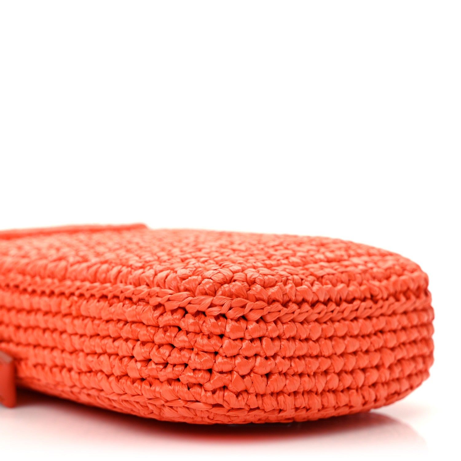 Prada Yarn Raffia Effect Crochet Mini Crossbody Bag Arancio 6 of 10