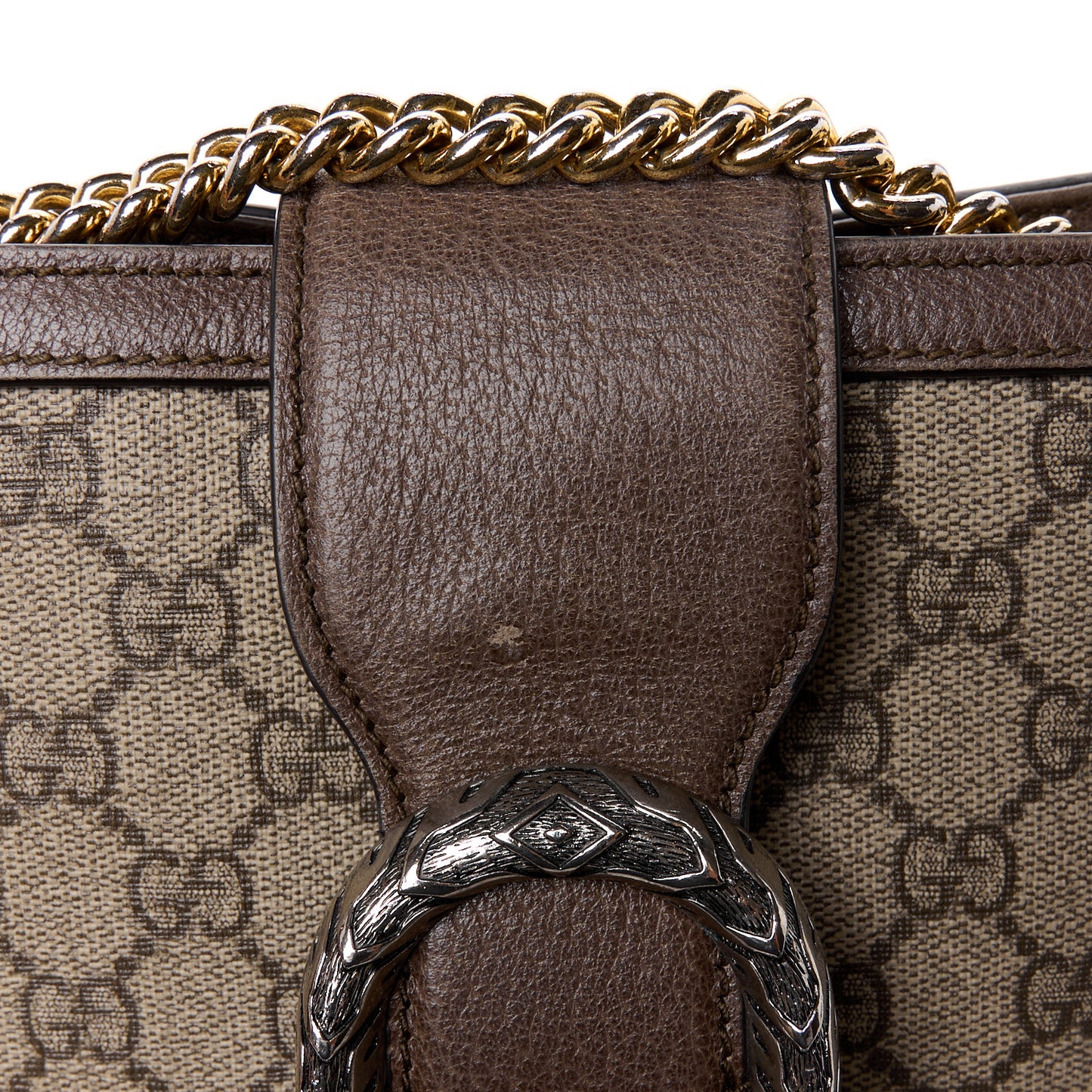 GG Supreme Monogram Medium Dionysus Bucket Bag Beige New Acero