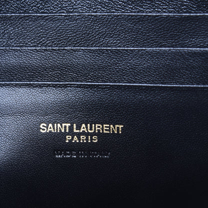 Saint Laurent Grain De Poudre Matelasse Monogram Mini Lou Camera Bag Dark Smog 6 of 9