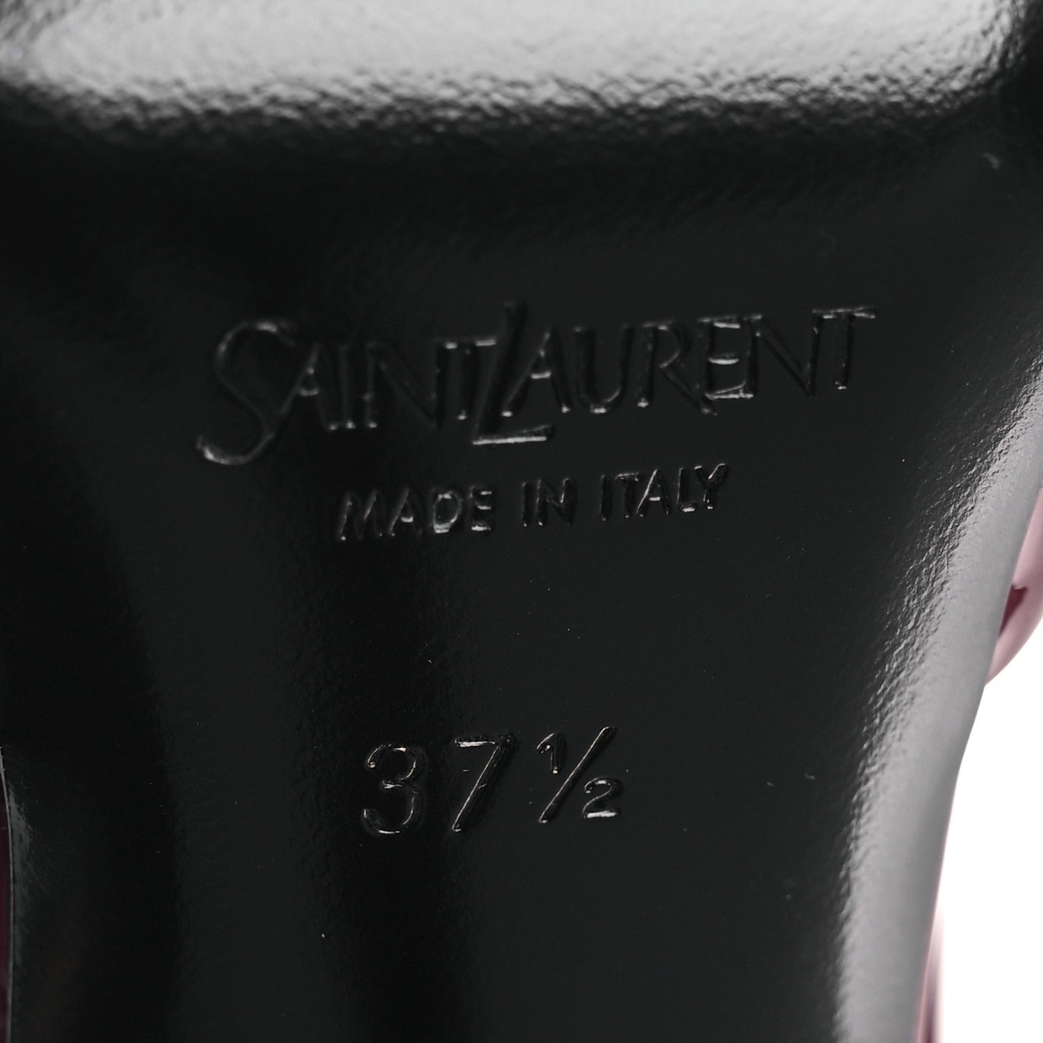 Saint Laurent Patent Calfskin La Scandale 110 Sandals 37.5 Grenat 8 of 11