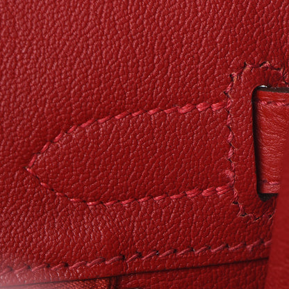 Hermes Taurillon Clemence Birkin 30 Rouge Casaque 19 of 31