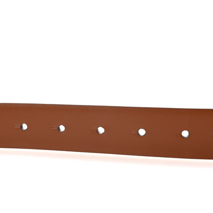 Valentino Garavani Glossy Calfskin VLogo Reversible 30mm Belt 85 34 Saddle Brown Black 4 of 6