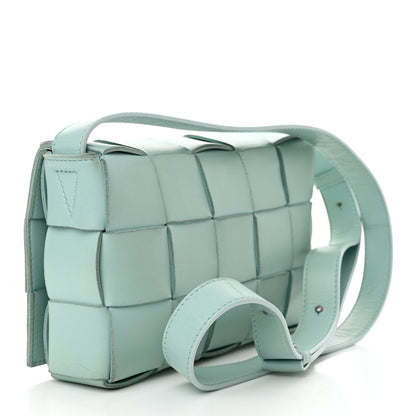 Bottega Veneta Lambskin Maxi Intreccio Cassette Bag Teal Washed 2 of 14