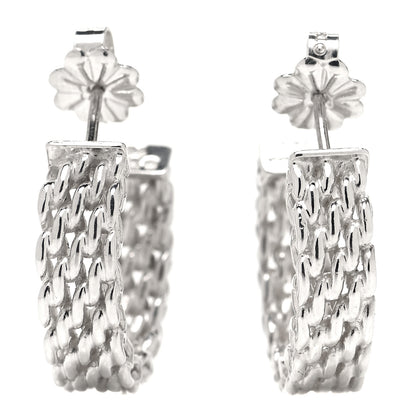 Tiffany Sterling Silver Small Somerset Hoop Earrings 1 of 4