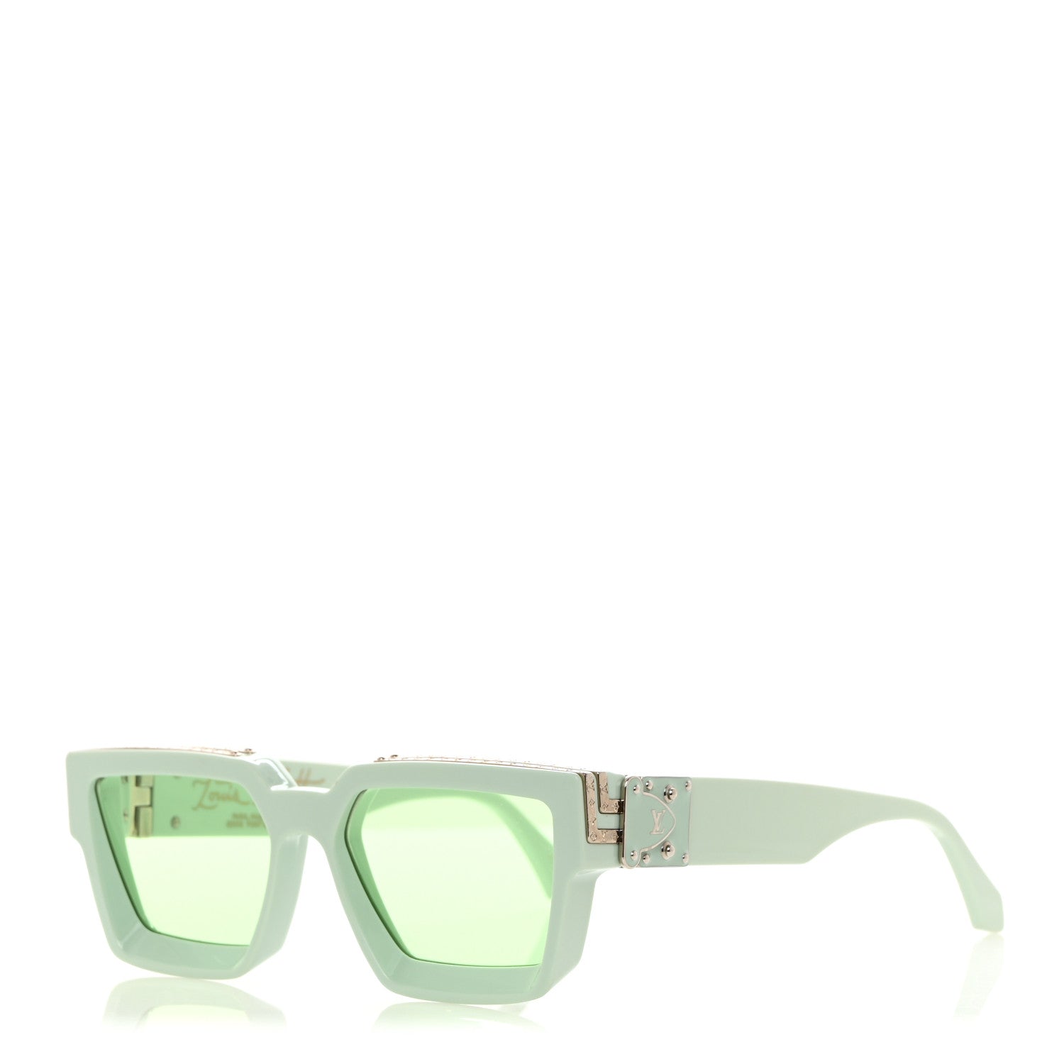 Louis Vuitton Acetate 1.1 Millionaires Sunglasses Z1325W Pale Green 1 of 6
