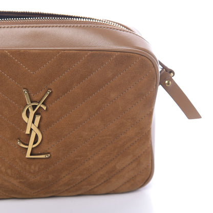 Saint Laurent Suede Matelasse Monogram Lou Camera Bag Cinnamon 10 of 13