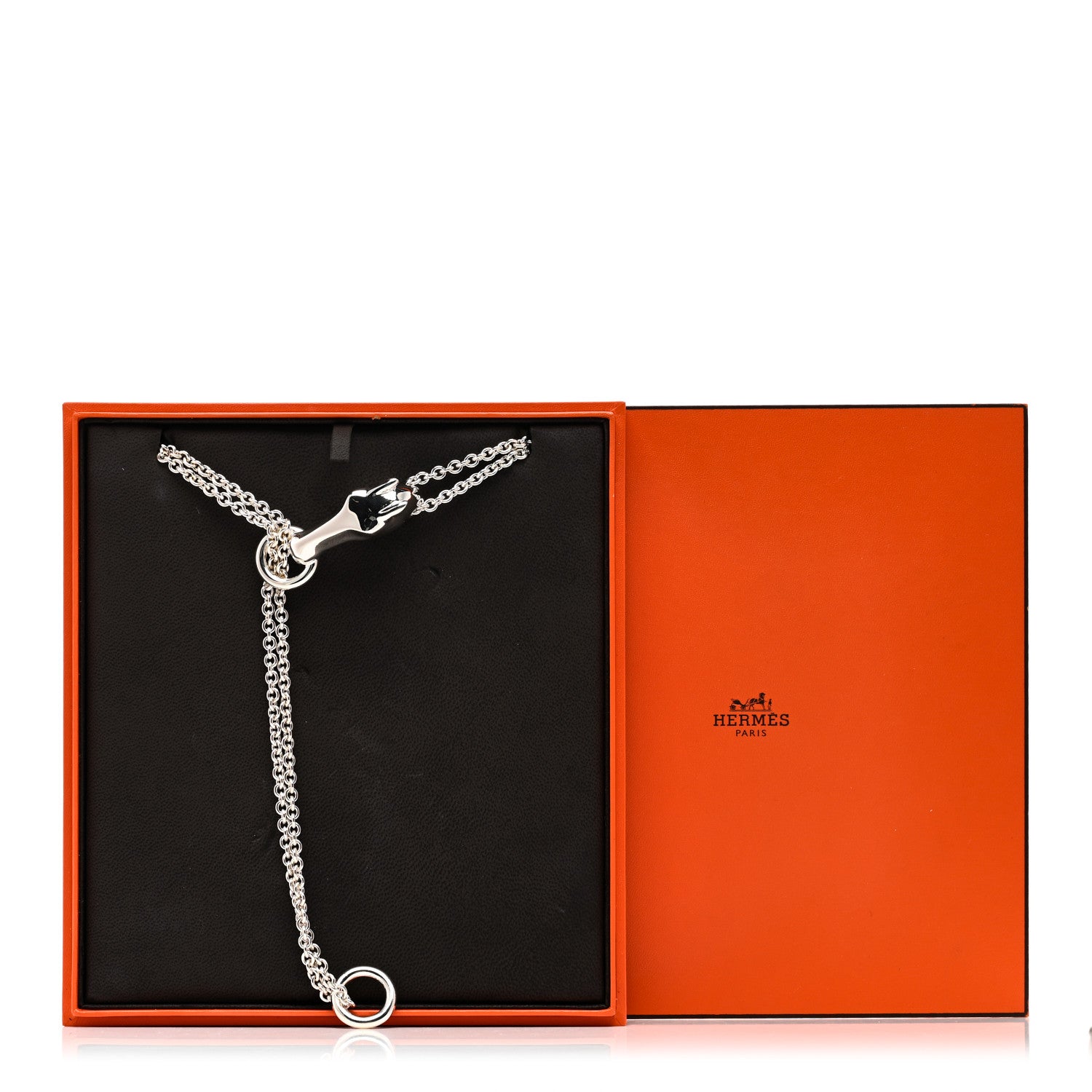 Hermes Sterling Silver GM Galop Long Lariat Necklace 6 of 6