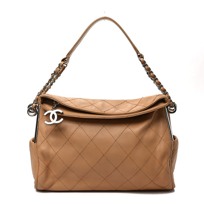 Chanel Lambskin Stitched Medium Ultimate Soft Tote Beige 1 of 8