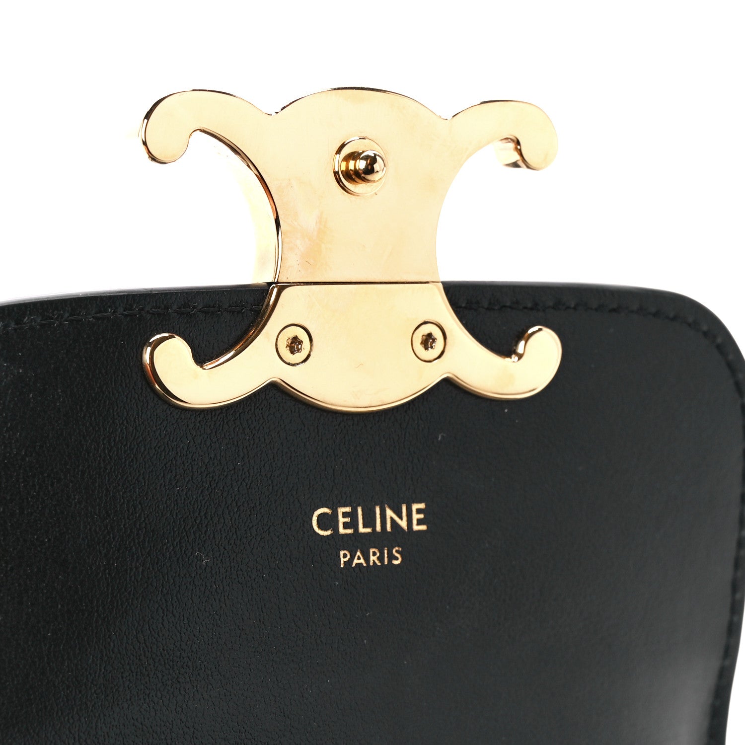 Celine Shiny Calfskin Mini Triomphe Black 6 of 10