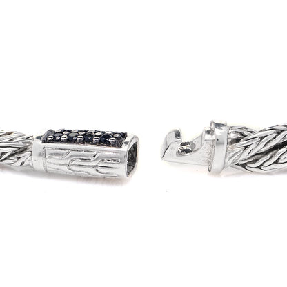 John Hardy Sterling Silver Black Sapphire 4mm Classic Chain Bracelet 5 of 5