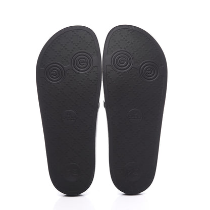 Gucci Rubber Web Mens Pool Slide Sandals 11 Black Mystic White Hibiscus Red Marine 5 of 10