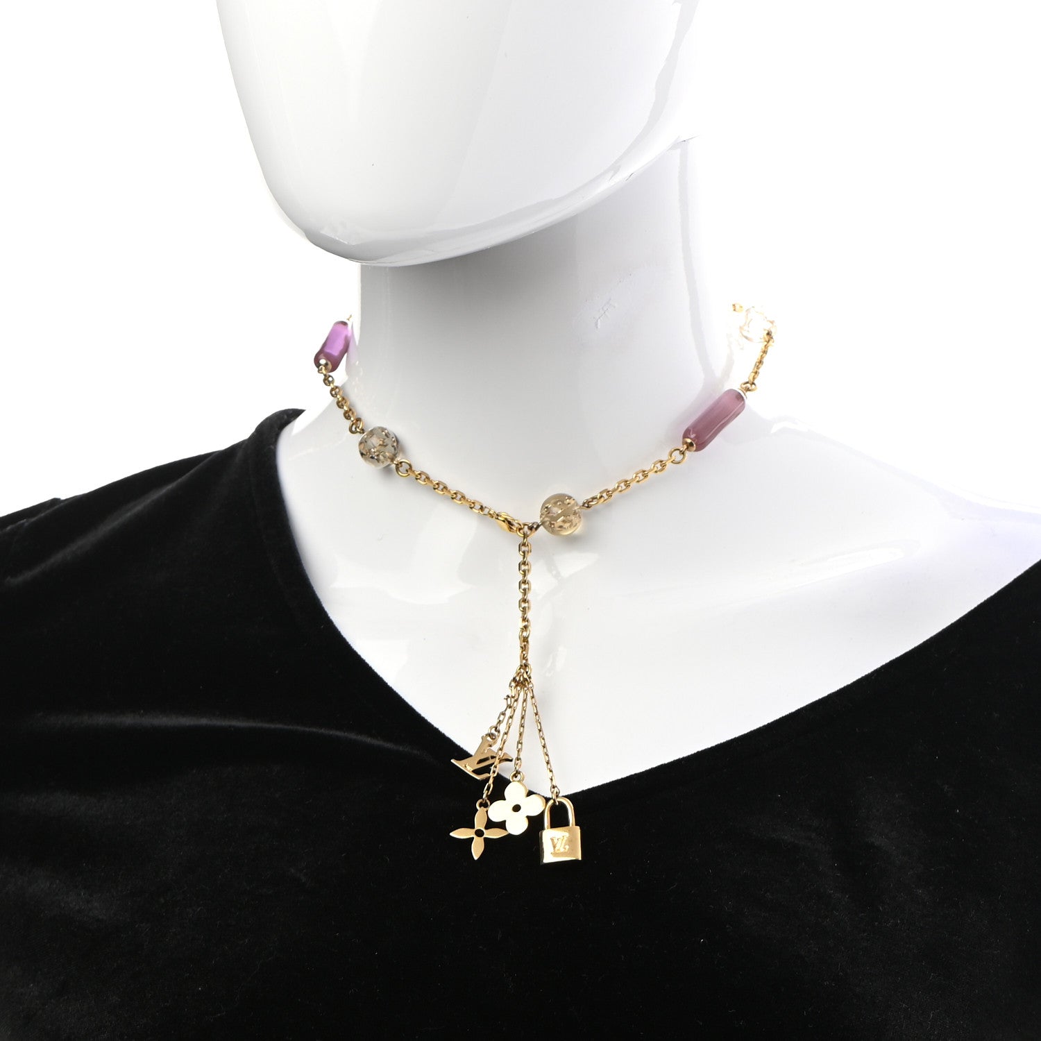 Louis Vuitton Inclusion Chain Necklace Gold 2 of 4