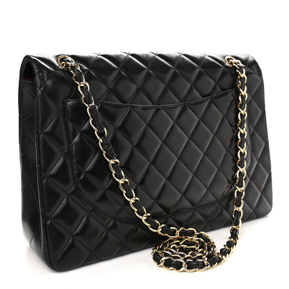 Chanel Lambskin Quilted Maxi Single Flap Black 4 of 10
