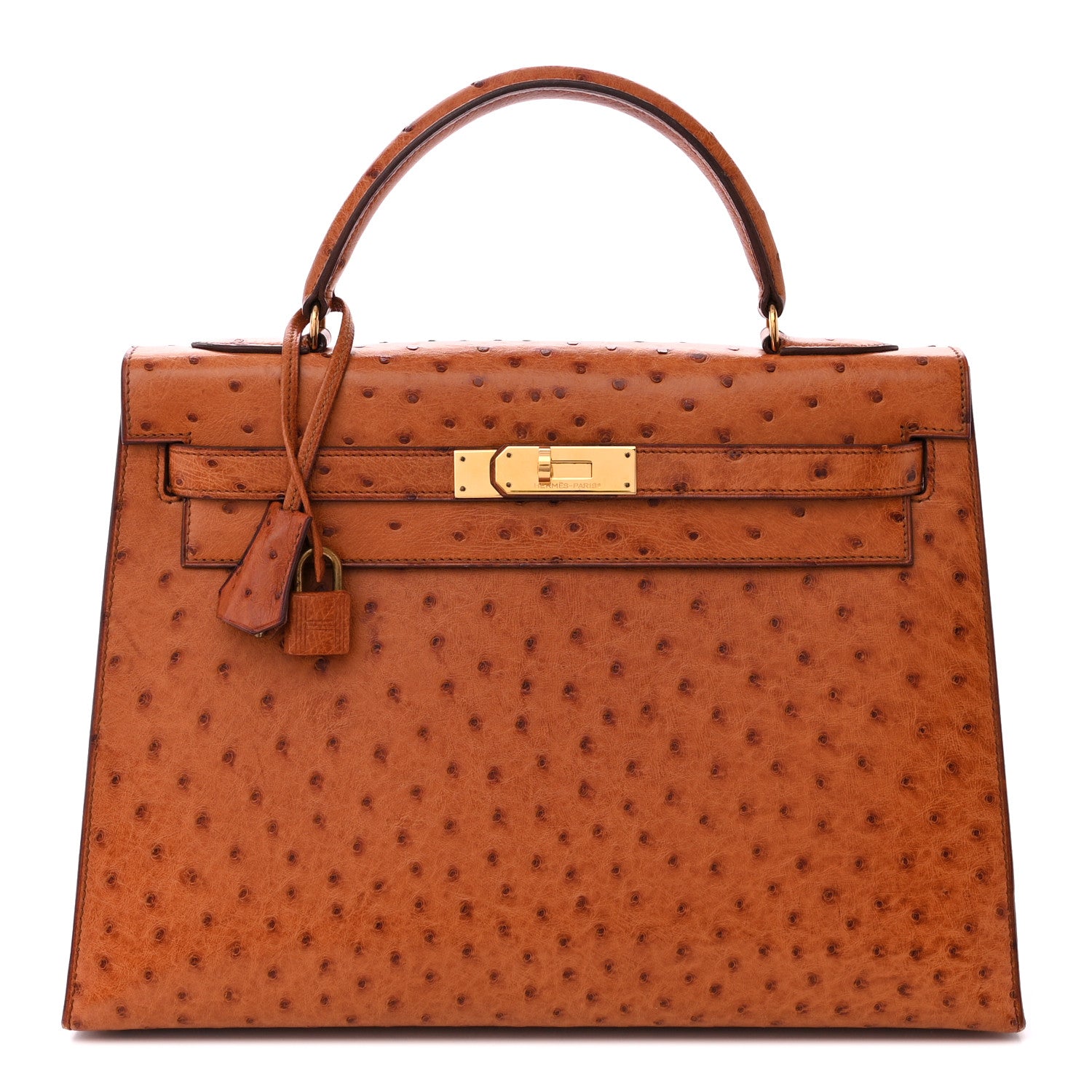Hermes Ostrich Kelly Sellier 32 Gold 1 of 15