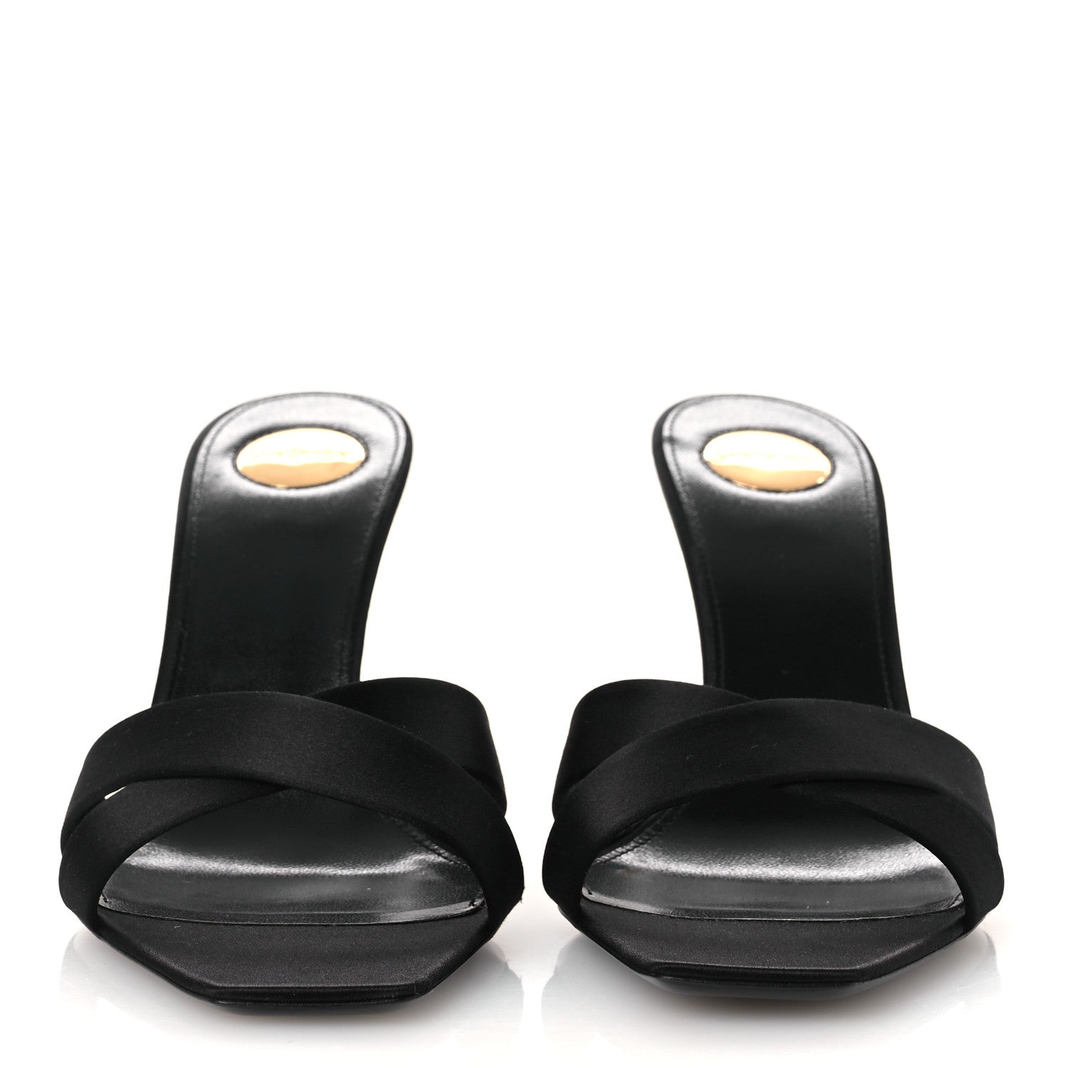 Saint Laurent Crepe Satin Crystal Opyum Mules 39.5 Black 3 of 12