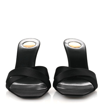 Saint Laurent Crepe Satin Crystal Opyum Mules 39.5 Black 3 of 12