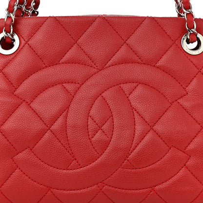 Chanel Caviar Quilted Timeless CC Soft Tote Red 10 of 16