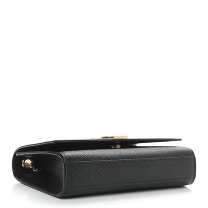 Saint Laurent Grain De Poudre Small Monogram Kate Satchel Black 4 of 8