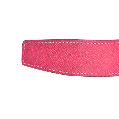 Hermes Epsom Swift 32mm Belt Strap 85 Rose Tyrien White 3 of 7
