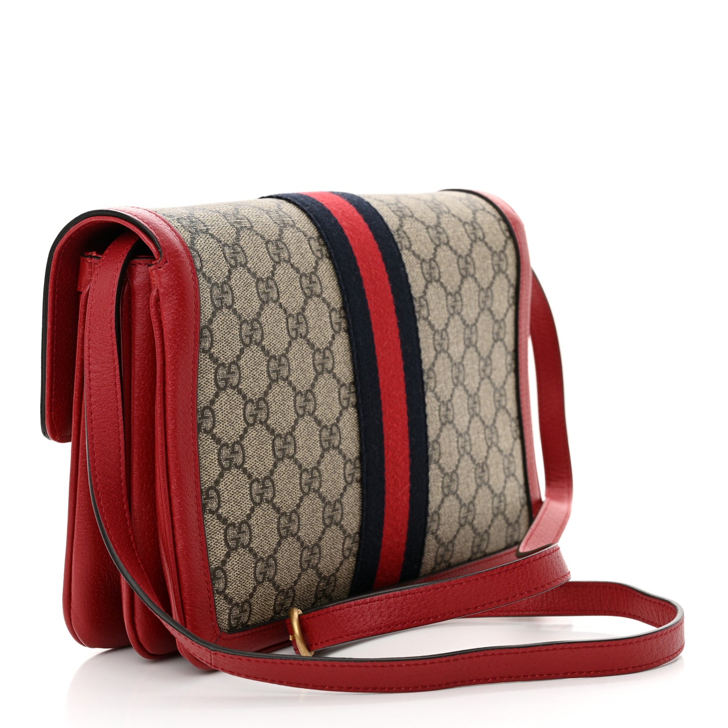 GG Supreme Monogram Medium Queen Margaret Shoulder Bag Red