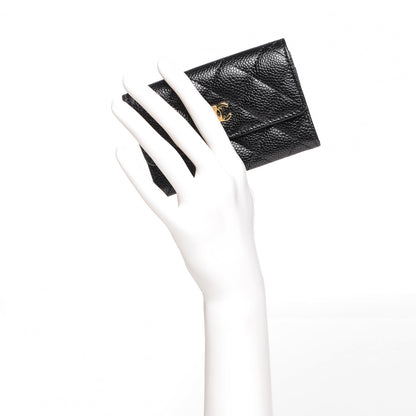 Chanel Caviar Quilted Flap Card Holder Black 2 of 8