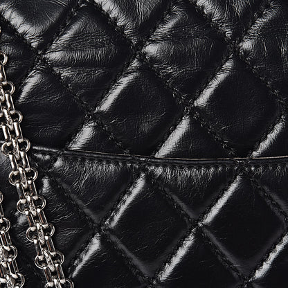 Chanel Glazed Calfskin Quilted Surpique 2.55 Reissue Black 11 of 17