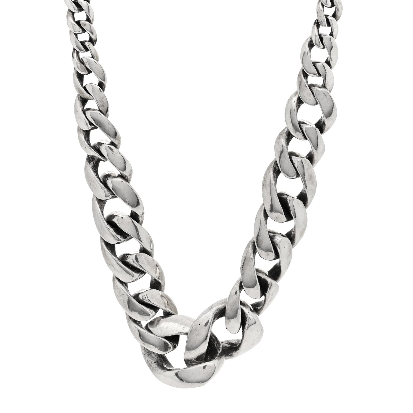 Sterling Silver Cross Graduating Chain Necklace