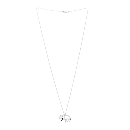 Roberto Coin 18K White Gold Diamond Elephant Pendant Necklace 5 of 9