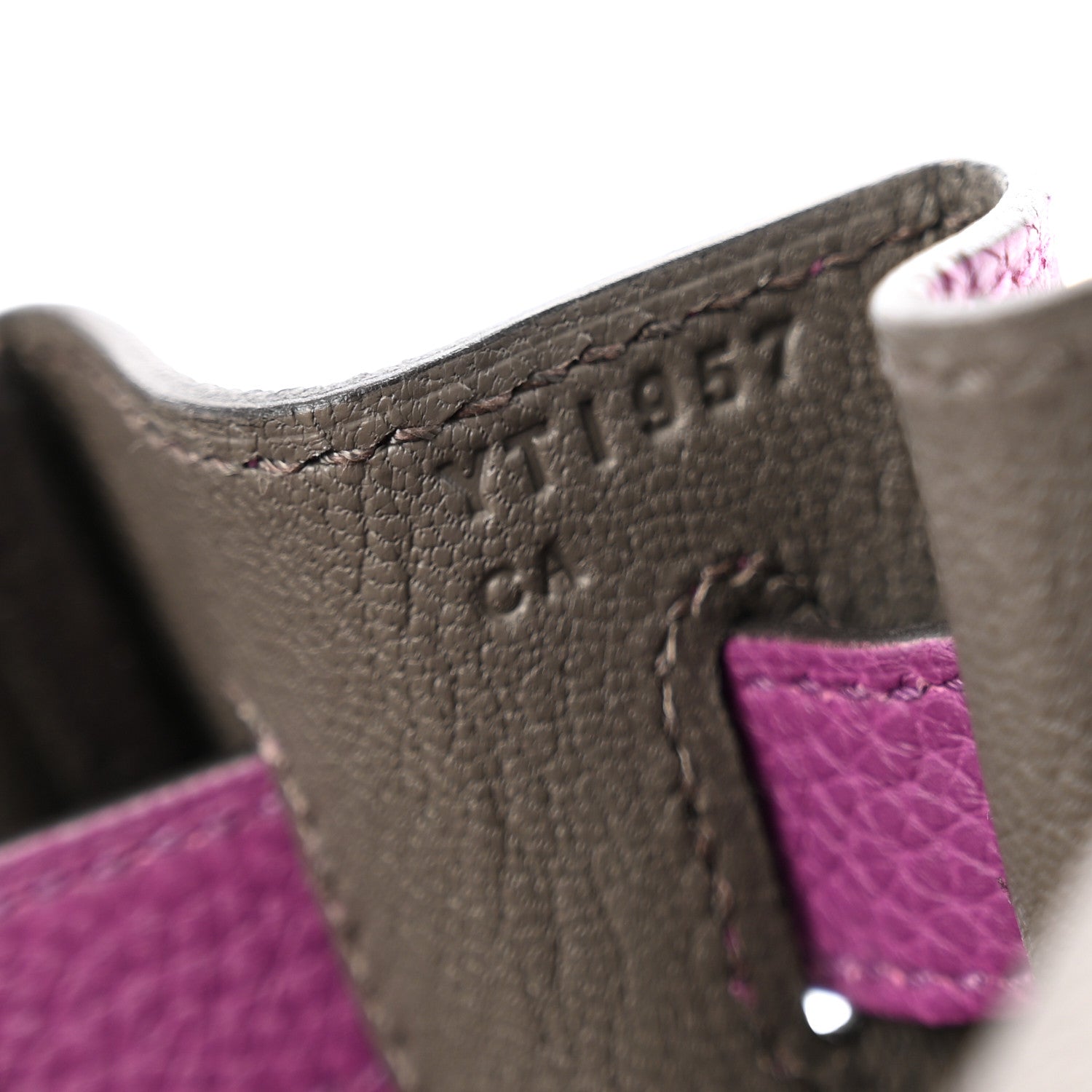 Hermes Togo Horseshoe Kelly Retourne 28 Etain Anemone 7 of 13