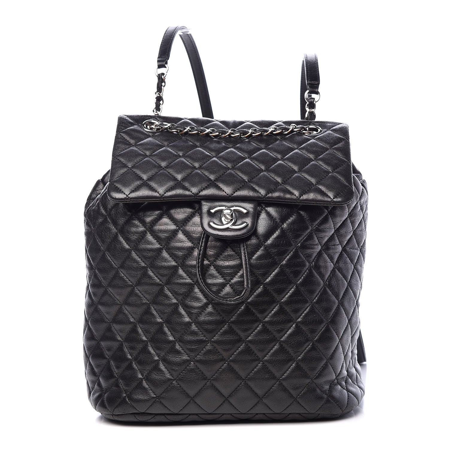 Chanel Calfskin Quilted Large Urban Spirit Backpack Black 1 of 10
