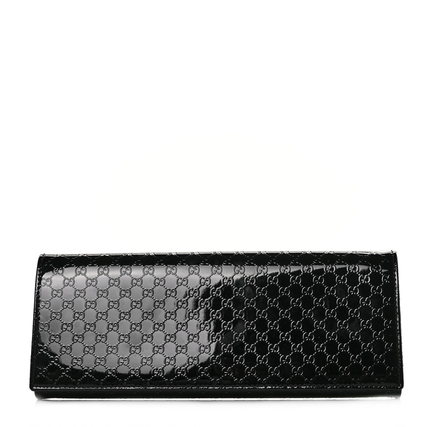 Patent Microguccissima Small Broadway Clutch Black