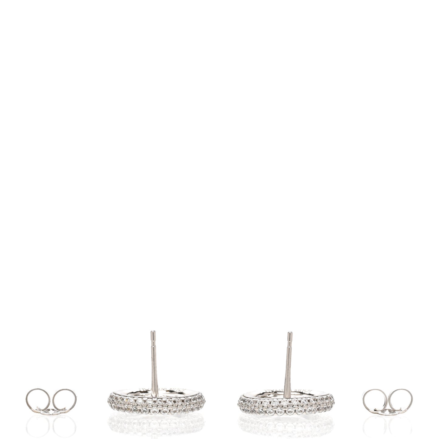 Metal Crystal Louise By Night Earrings Silver