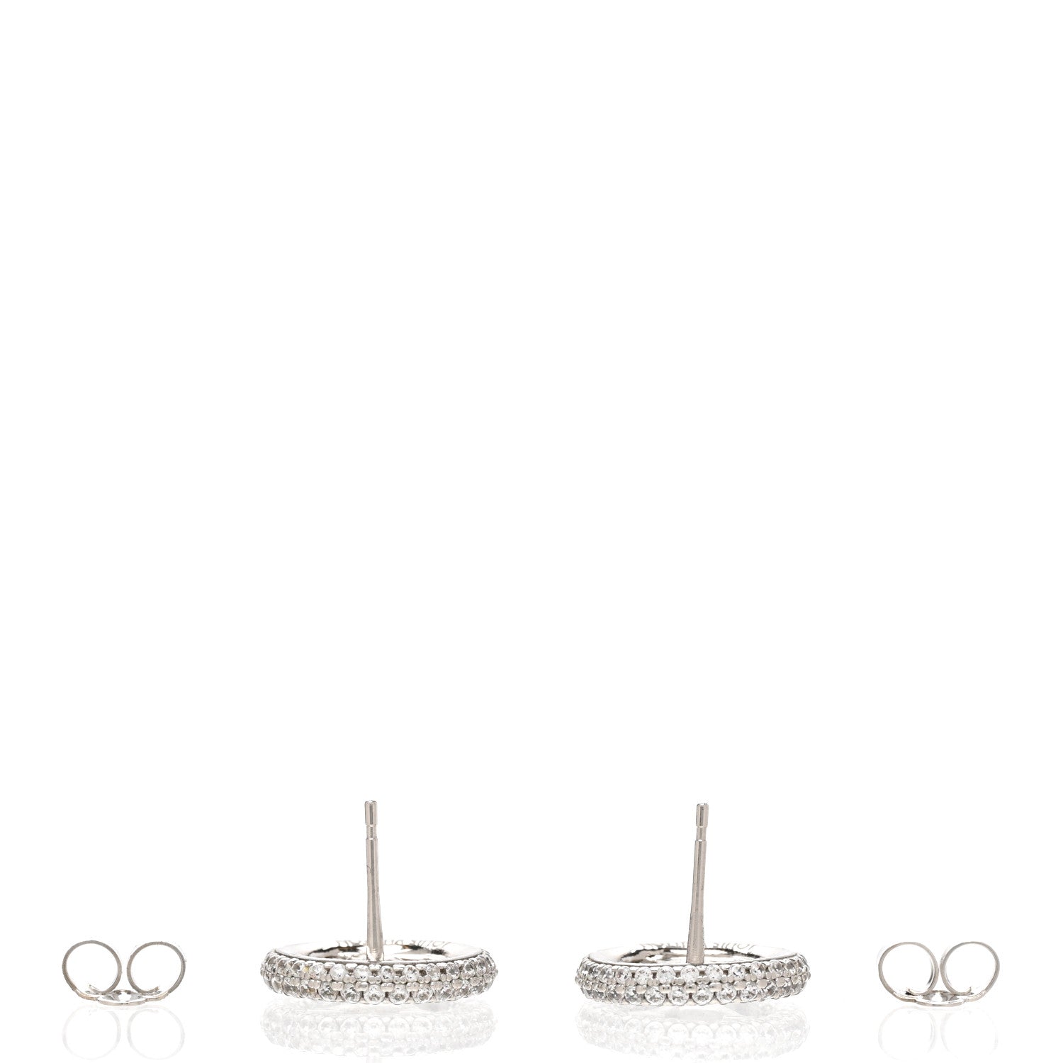 Louis Vuitton Metal Crystal Louise By Night Earrings Silver 3 of 6