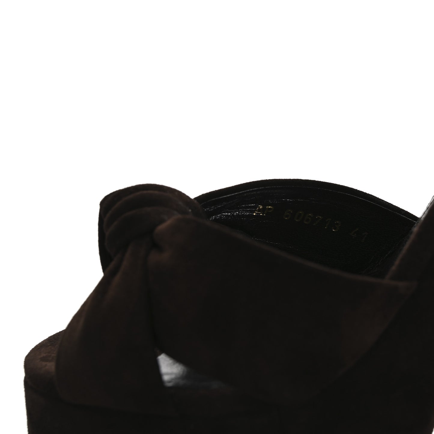 Suede Cachemire Bianca 85 Platform Sandals 41 Coffee