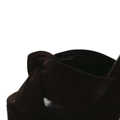 Saint Laurent Suede Cachemire Bianca 85 Platform Sandals 41 Coffee 9 of 13