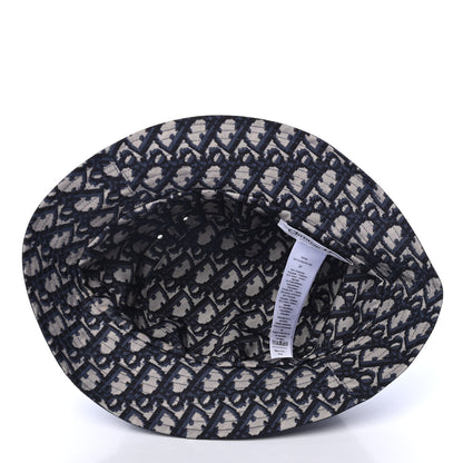 Christian Dior Oblique Reversible Teddy-D Brim Bucket Hat 57 Blue 4 of 8